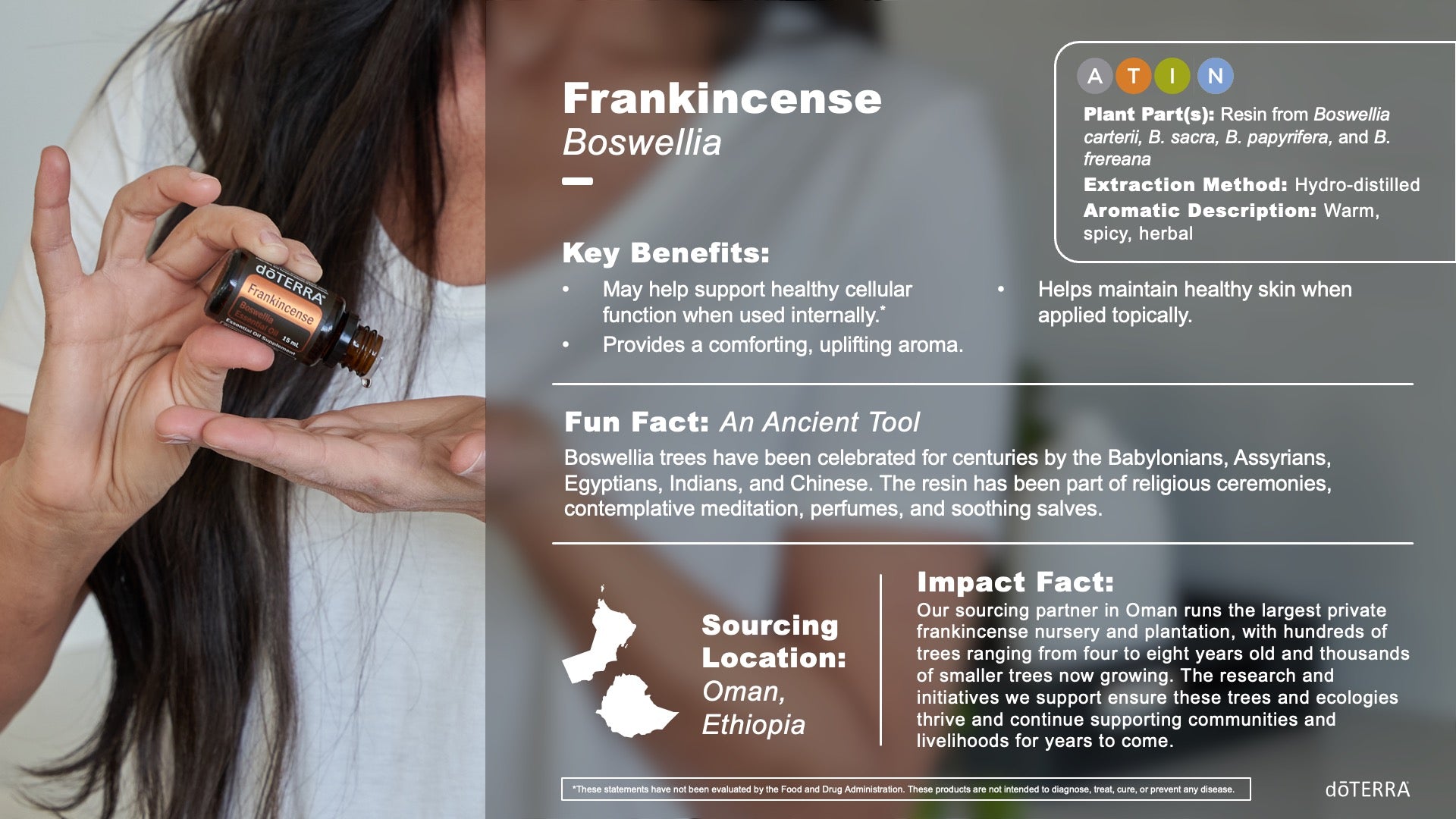 Doterra Tömjén illóolaj frankincense 15ml felhasználása és összetevők